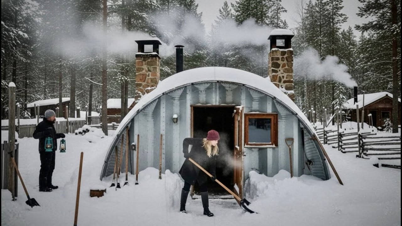 She Built a Quonset Shed with Two Chimneys, and This Kept Her Warm During the Snowstorm