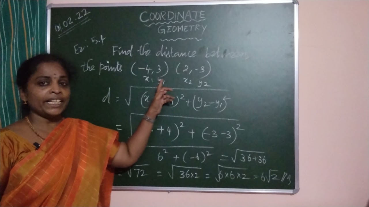 9th std Mathematics Coordinate Geometry - Example 5.4