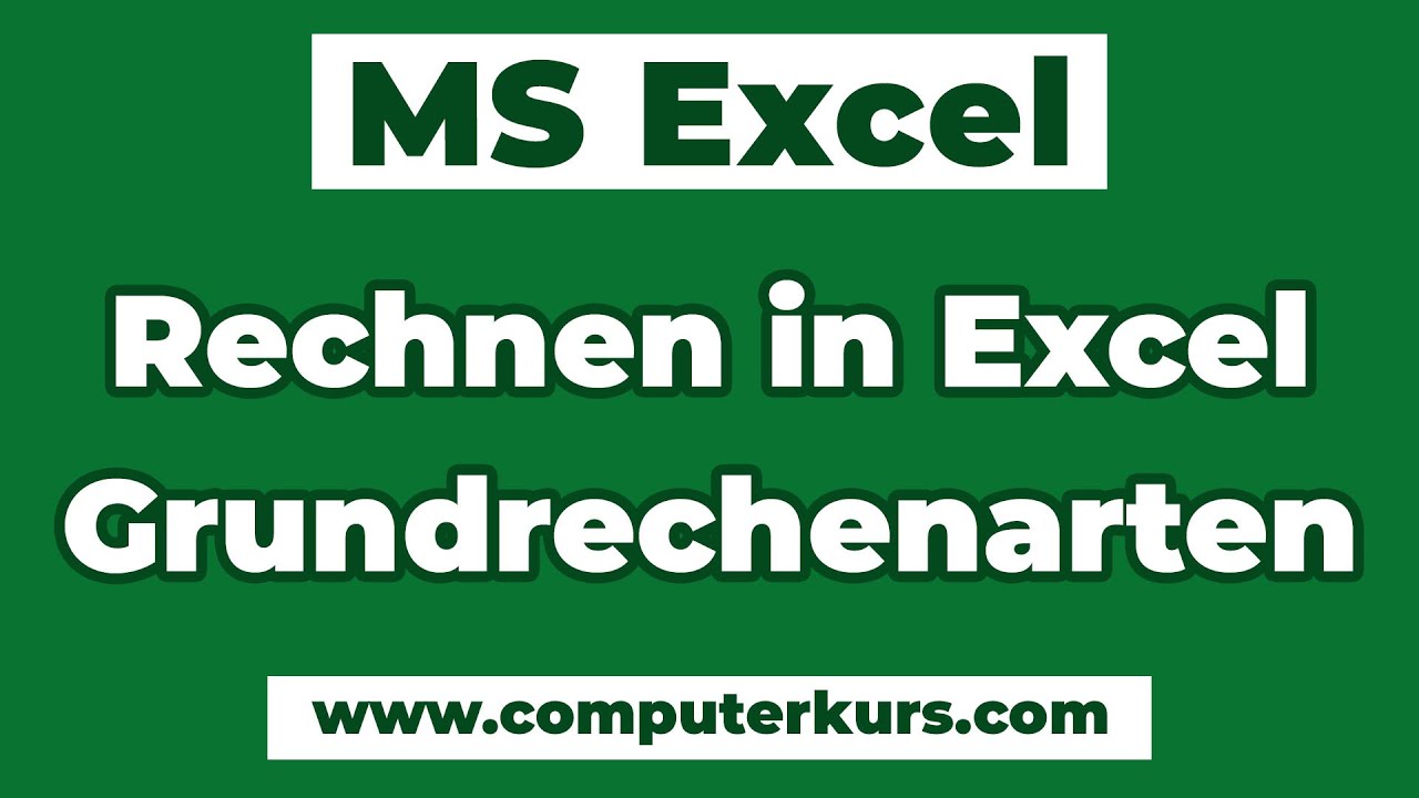 🧮 Rechnen in Excel – So funktionieren die Grundrechenarten (für Anfänger erklärt)