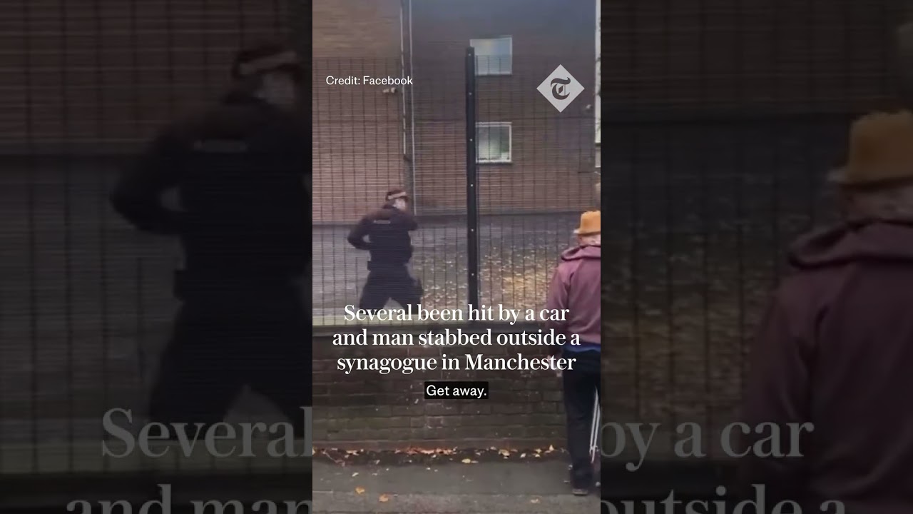 Manchester Synagogue attack: police tell bystanders to move back from 'bomb'