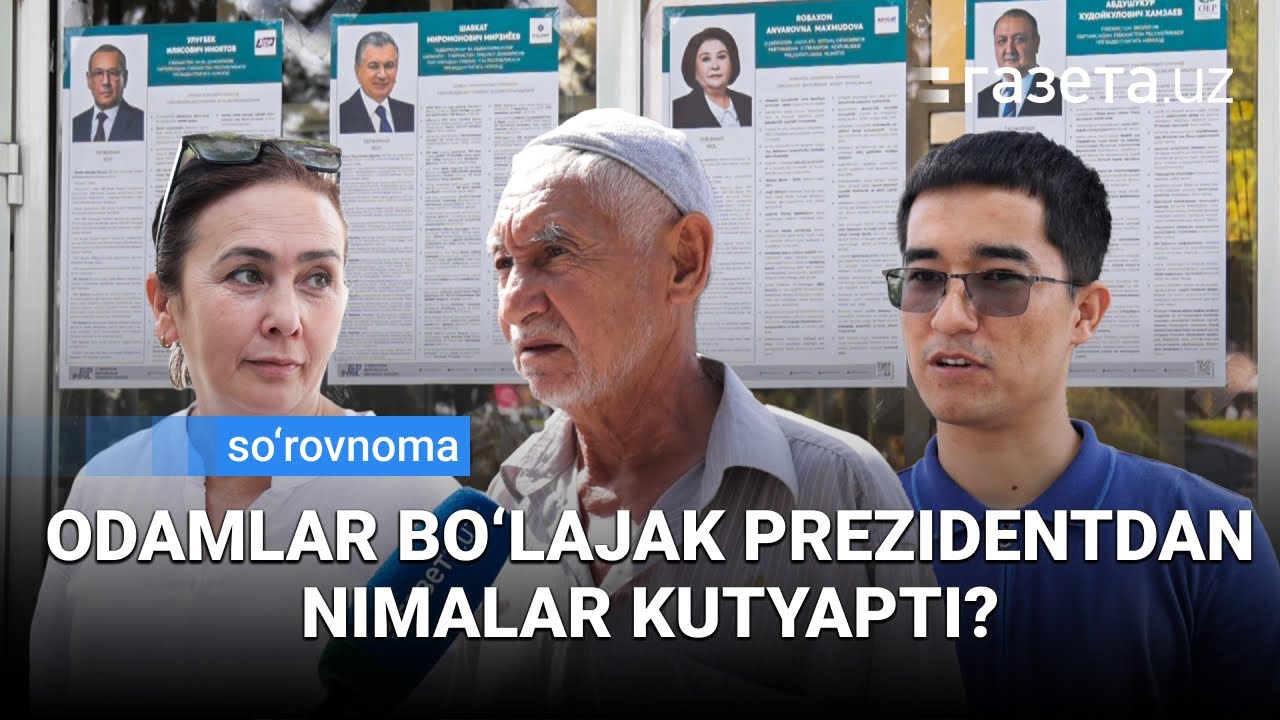 So‘rovnoma: Odamlar bo‘lajak prezidentdan nimalar kutyapti?
