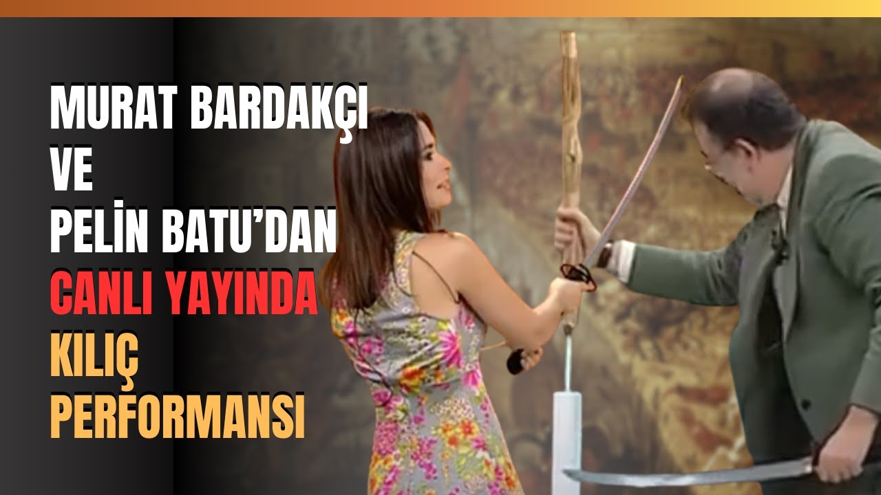 Murat Bardakçı ve Pelin Batu'dan Canlı Yayında Kılıç Performansı