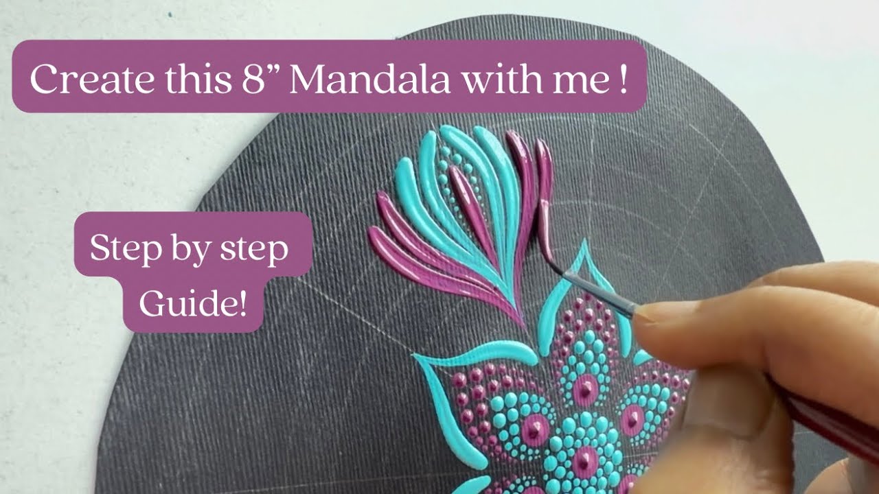 Full video Mandala tutorial for beginners | Step-by-step 8” Mandala | 2 of 2026