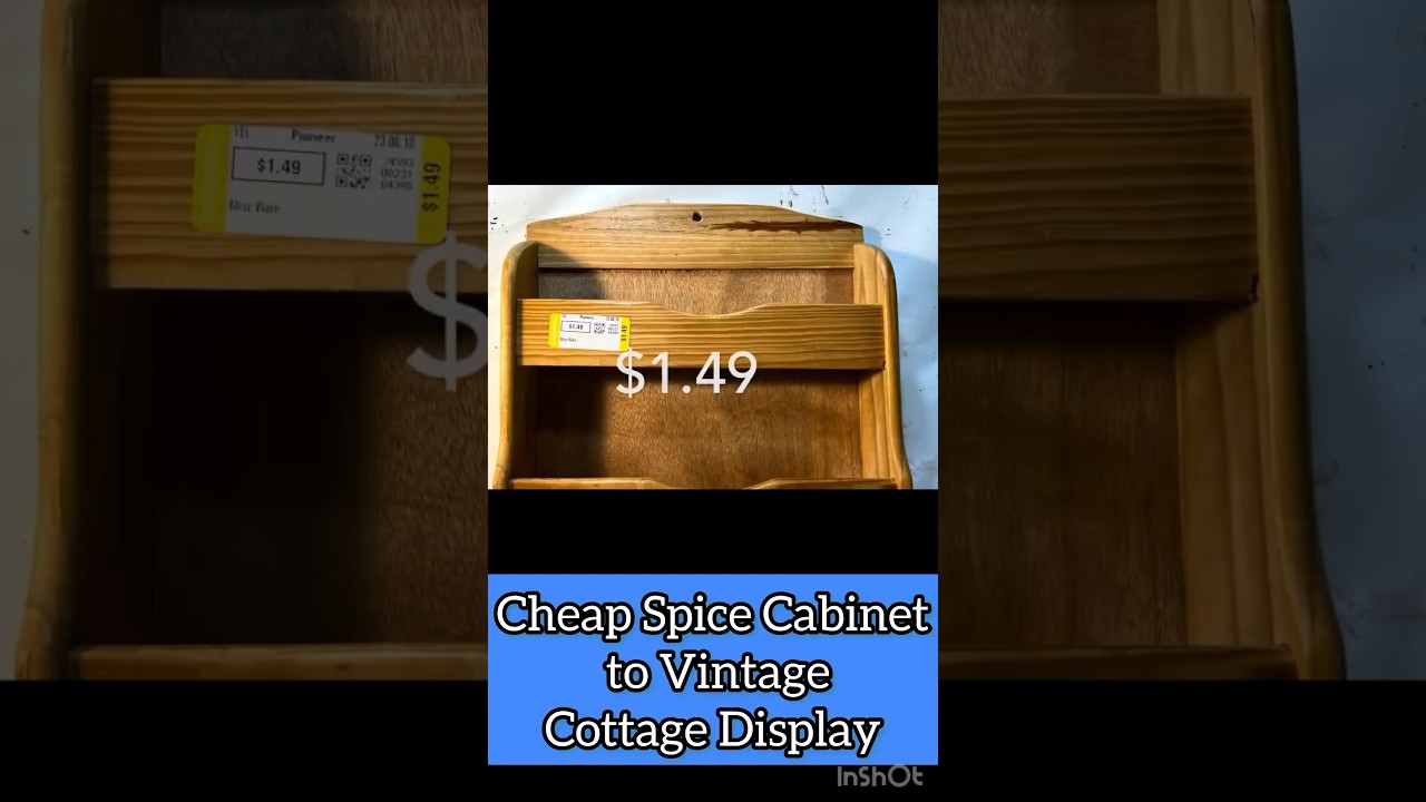 $2 Spice Rack Gets a Cottage Makeover! 