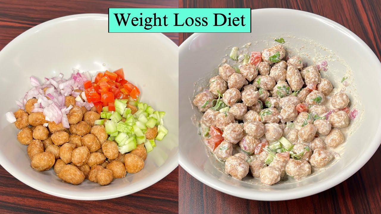 Easy High Protein Breakfast for Weight Loss | Soya Chunks Salad Recipe | Protein Rich Diet 