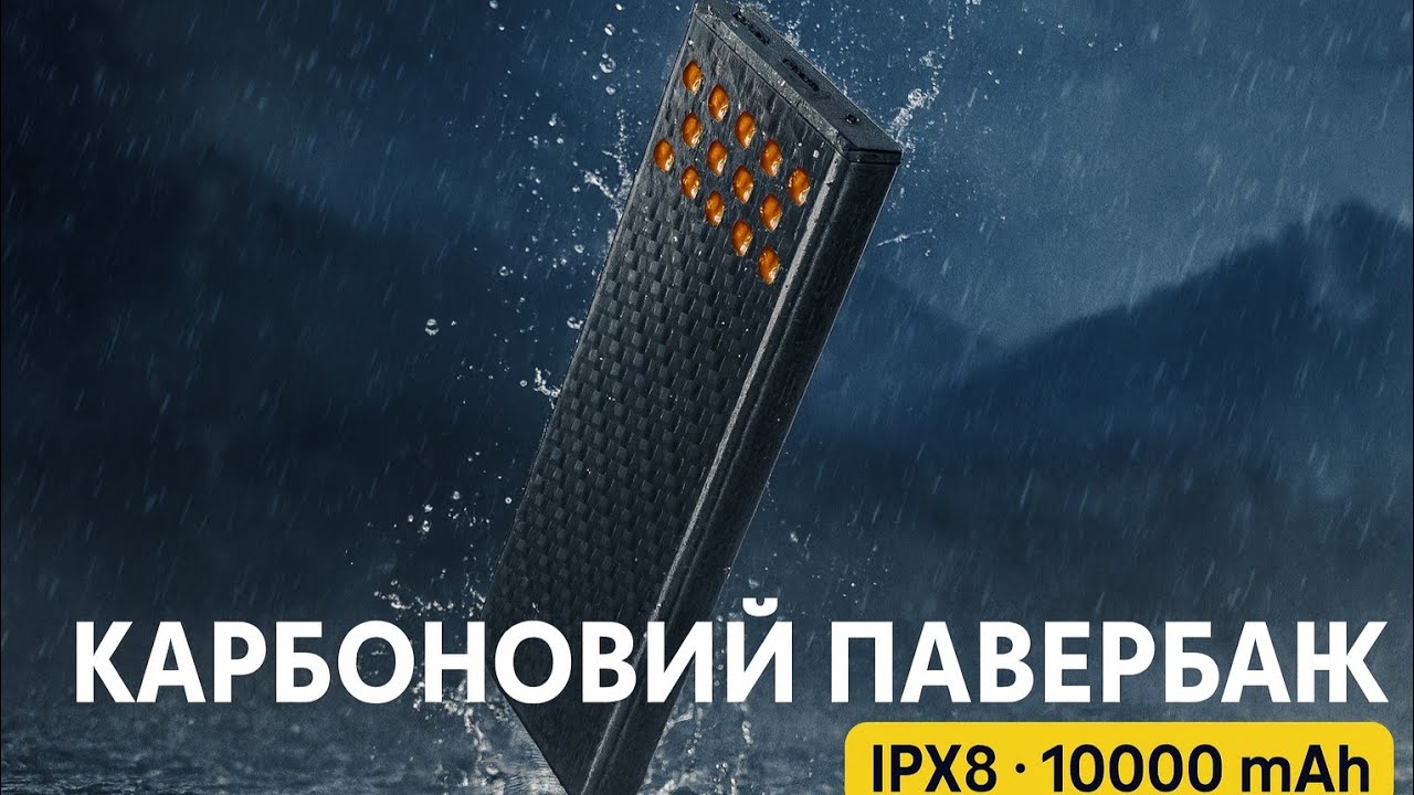 Зовнішній зарядний пристрій Power Bank Nitecore CARBO 10000 GEN2 30W, QC 3.0, 10000mAh