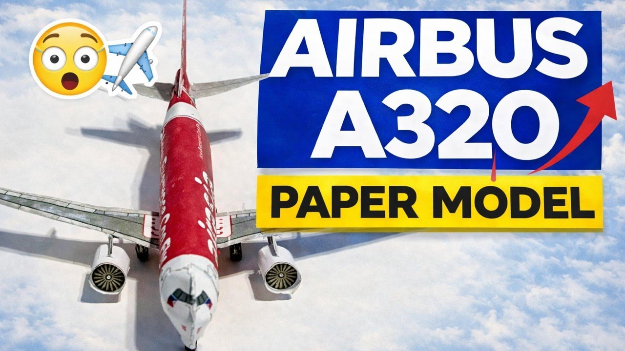 ✈️ I Built a Realistic Airbus A320 Paper Model | Full Build #AirbusA320 #PaperModel #ModelAircraft