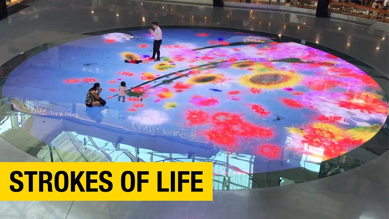 An Interactive Digital Art Inside a Shopping Mall in Singapore