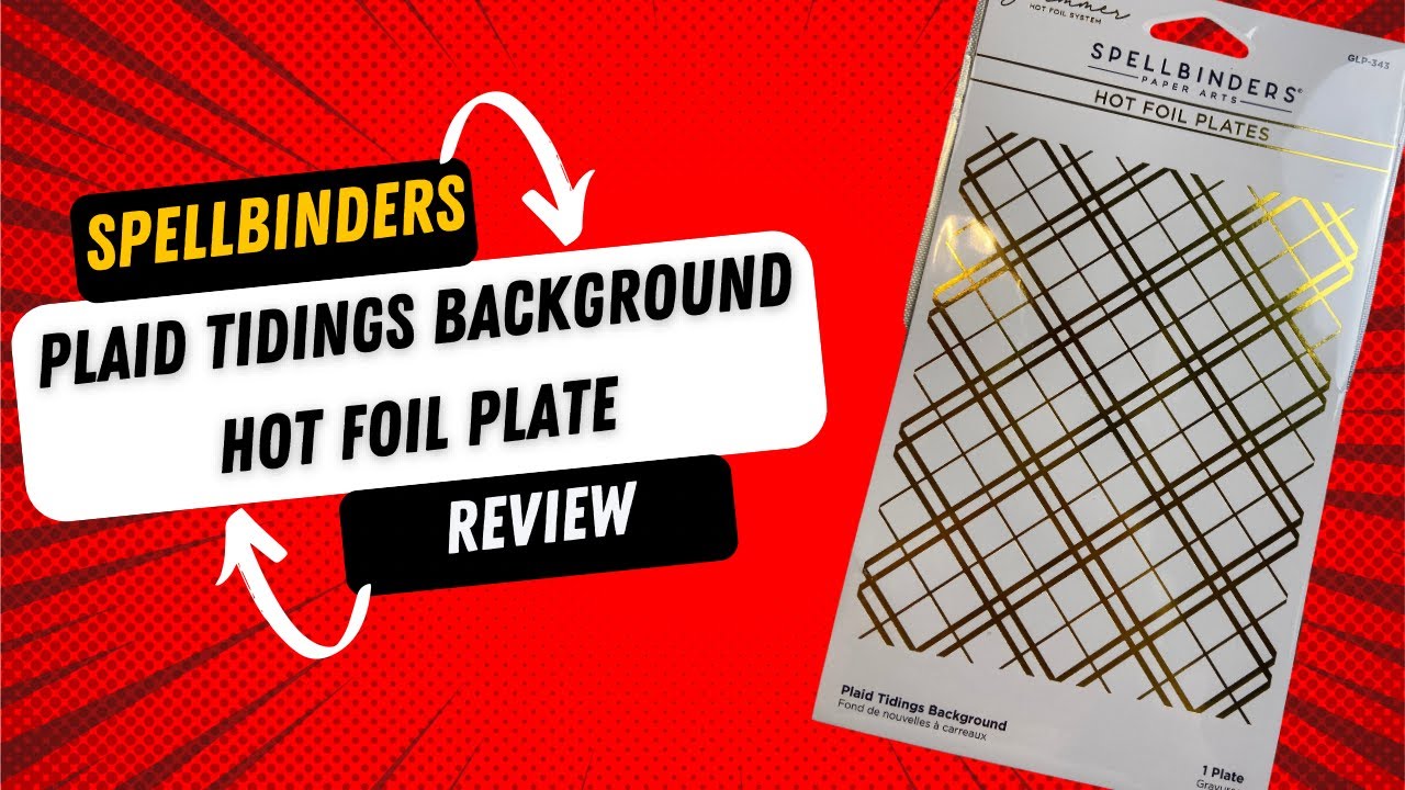 Spellbinders Plaid Tidings Background Glimmer Plate
