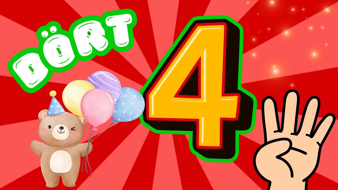 4 Rakamı Şarkısı | Dört Rakamı Şarkısı | Eğlenceli Bebek ve Çocuk Şarkısı | Çocuk Şarkısı Hareketli
