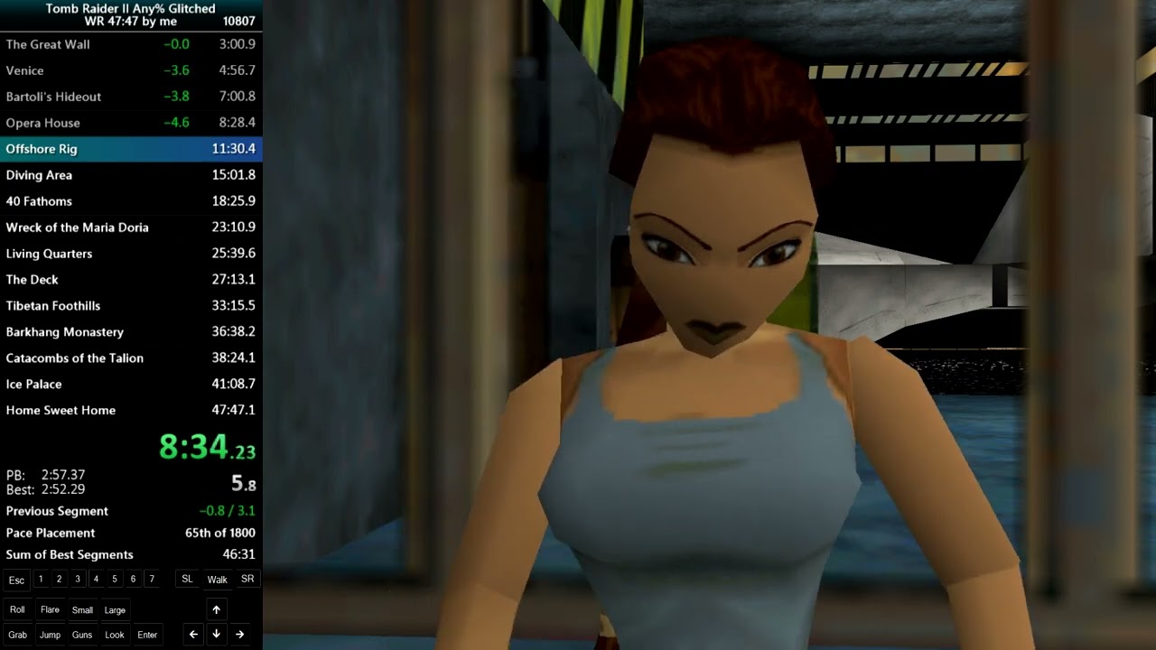 Tomb Raider 2 Glitched Speedrun 47:42 RTA