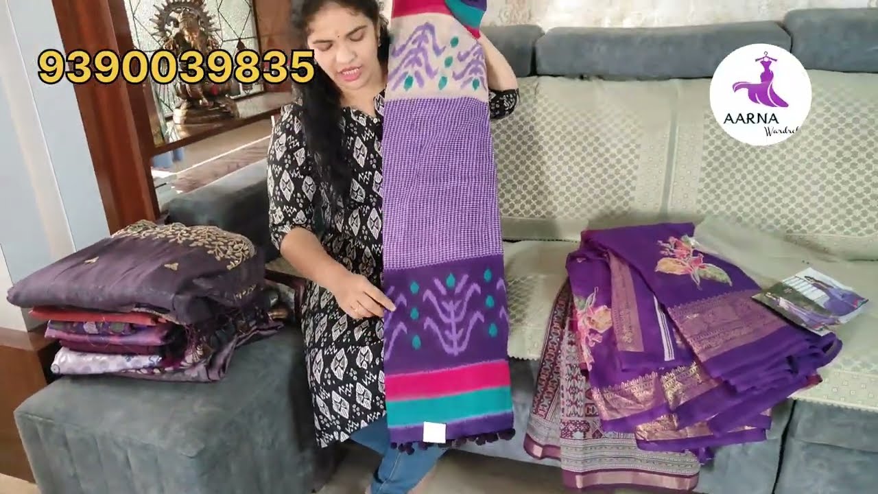 Don't miss 💜🍇🔮Purple colour sarees 💜🍇🔮so subscribe 