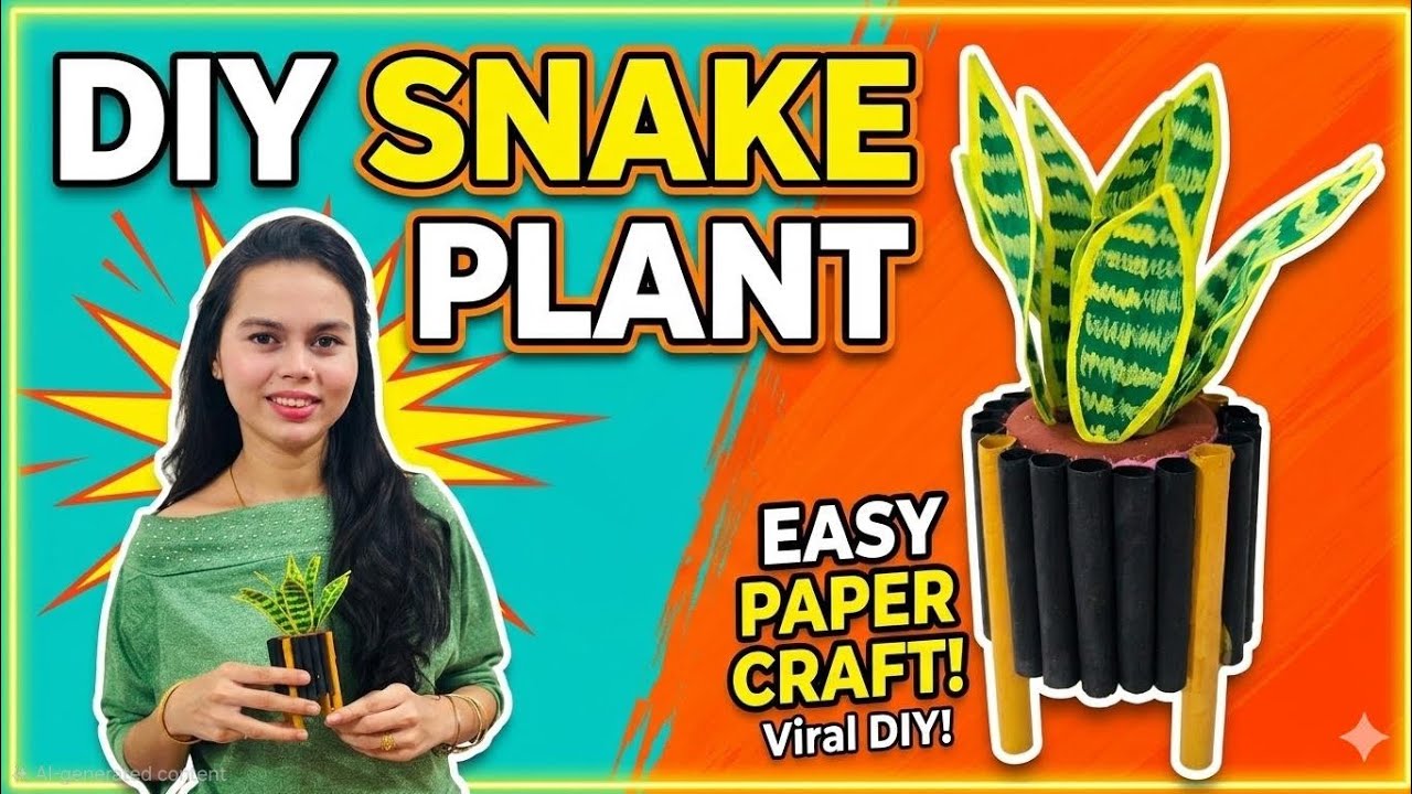From waste to WOW! 🪴✨️🌿 DIY Snake Plant you must try 😉 