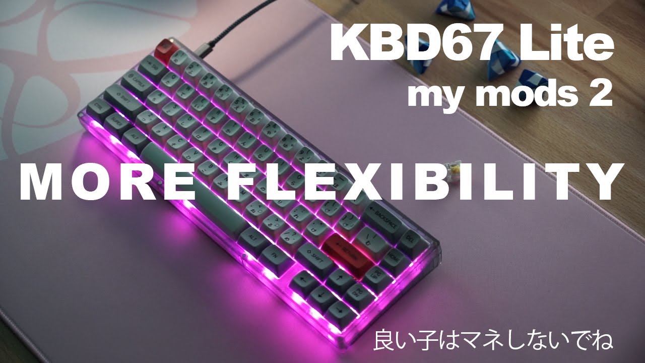 KBD67 Lite Clip!? - More Plate Flexibility My Modifications 2 / ケースの一部をカット!?