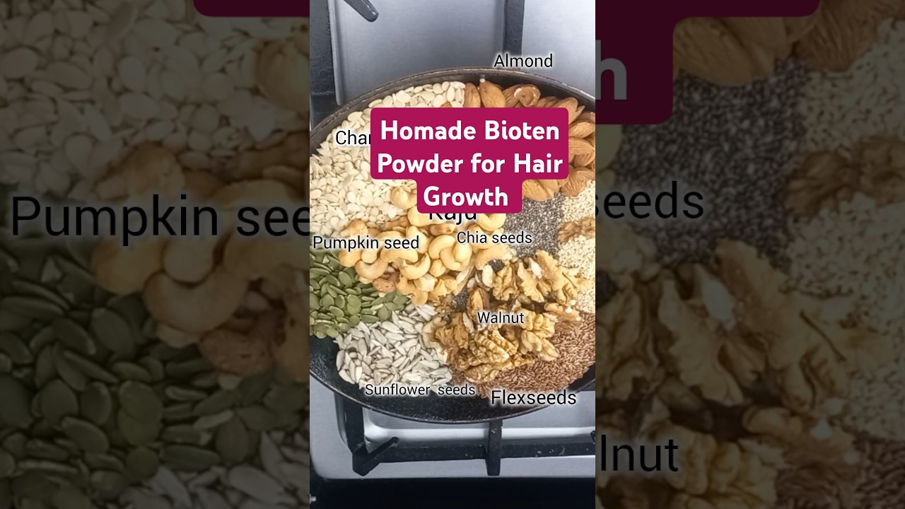 Homemade  Bioten Powder for Hair Growth |PCOS, Harmon Imbalance #shorts #yt #haircare