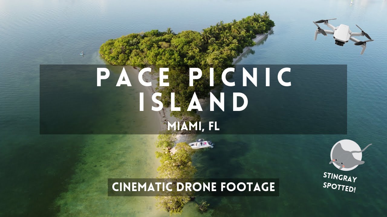 How to reach Pace Picnic Island, a little island few miles from Miami? [Miami Cinematic Drone Video]