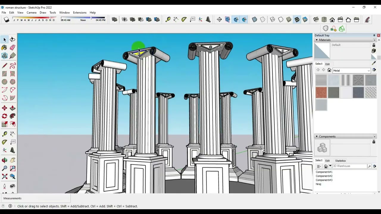 #26 Modeling a Roman Rotunda in SketchUp: Full Temple Walkthrough