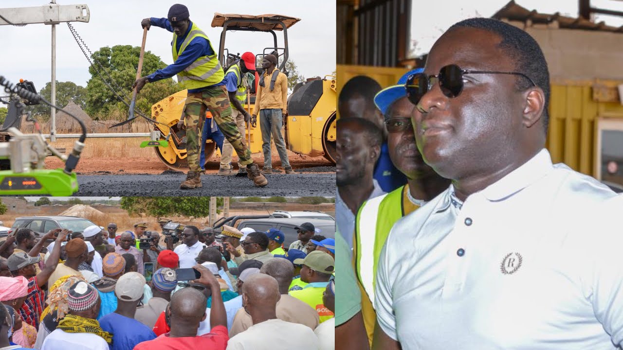 Visite Guides Des Travaux avec Le Ministre Dethie FALL de la Voirie et Connexe