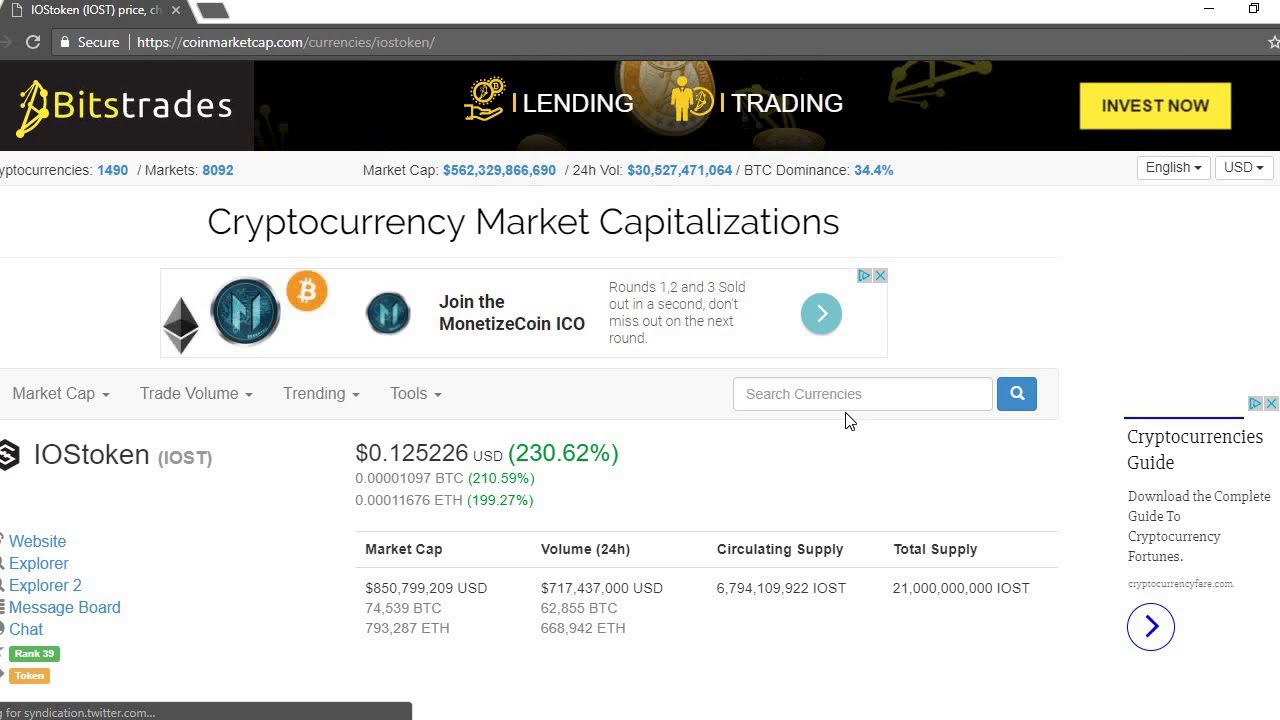IOStoken (IOST) over 200% in 24 hrs! PUMP COIN OF THE DAY!