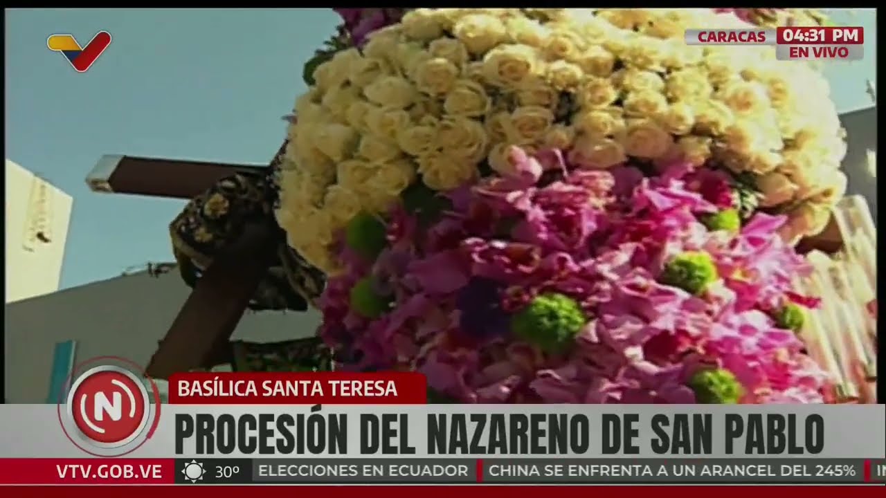 Procesión del Nazareno de San Pablo en Caracas y otras ciudades de Venezuela, 16 abril 2025
