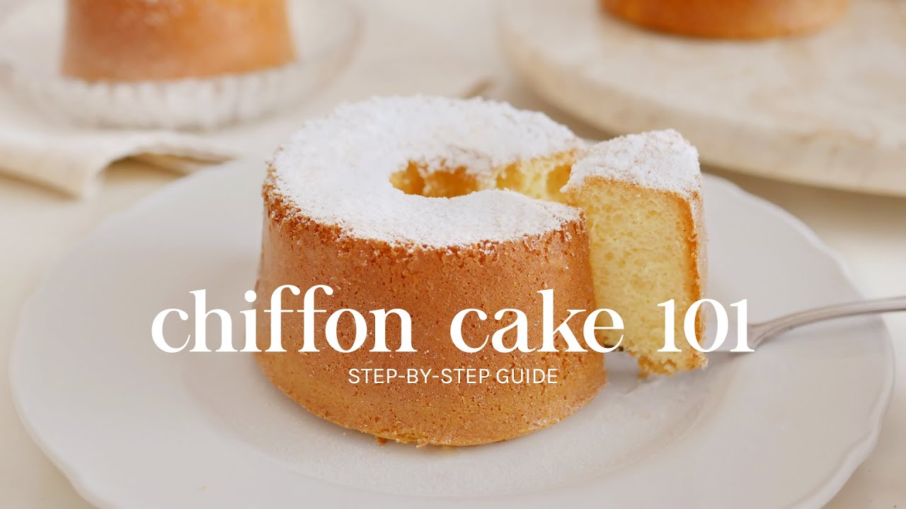 CHIFFON CAKES 101: mini vanilla chiffon cakes
