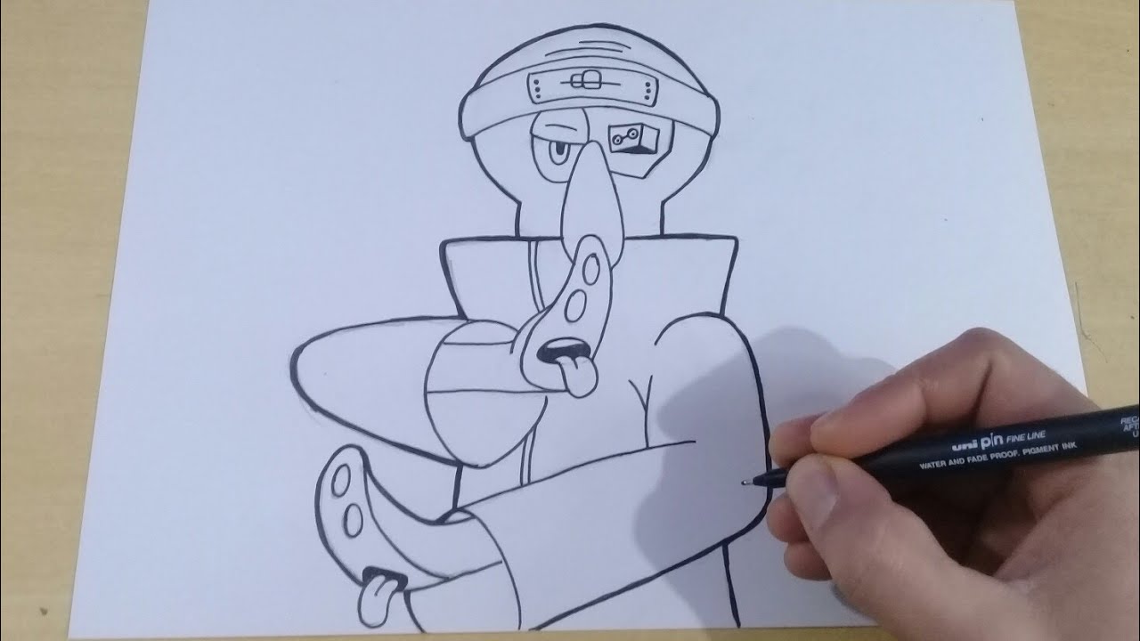 COMO DESENHAR o LULA MOLUSCO da AKATSUKI passo a passo