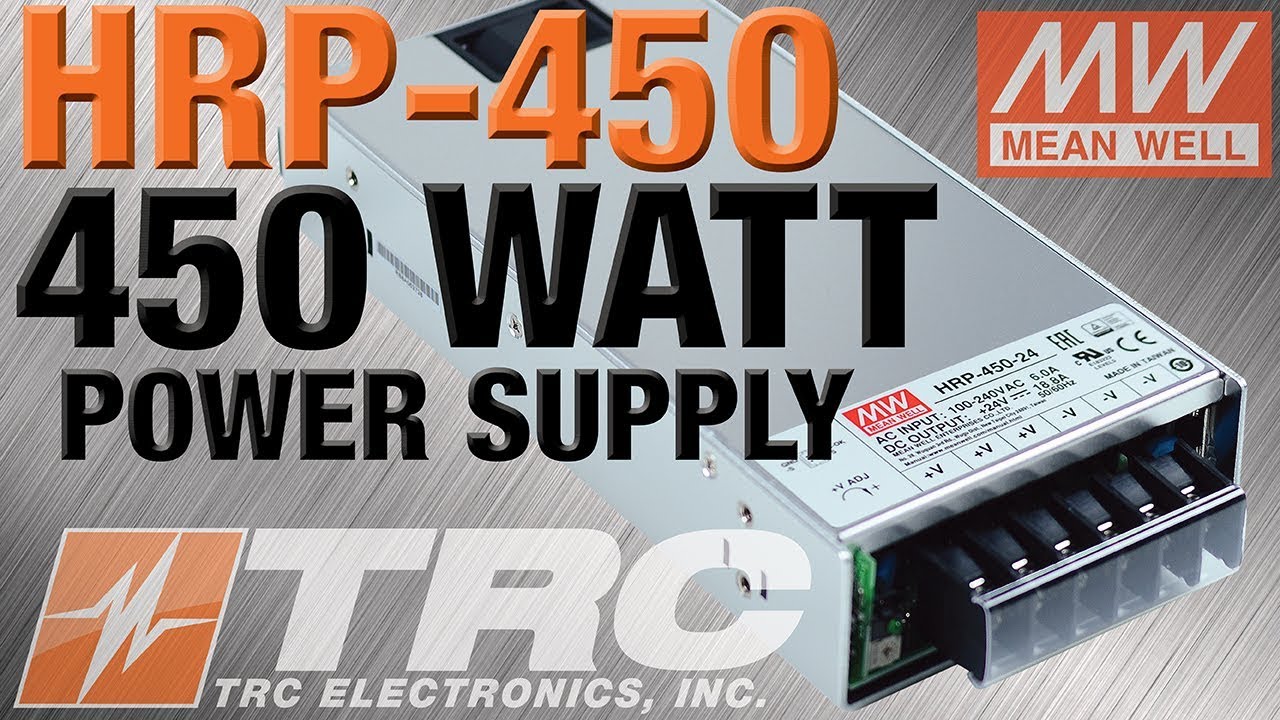 MEAN WELL HRP-450 PFC Power Supply | 450 Watts Power Supply | HRP-450-24, HRP-450-12, HRP-450-48