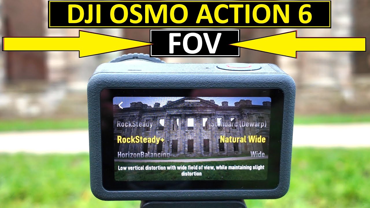 DJI OSMO ACTION 6 — сравнение полного поля зрения (FOV) с результатами стабилизации RockSteady