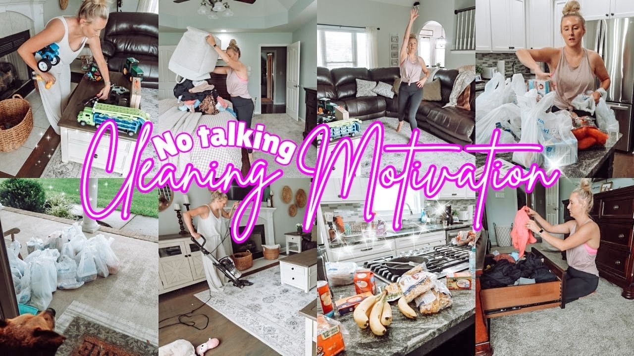 No Talking Cleaning Motivation | Relaxing Clean With Me + Music Only