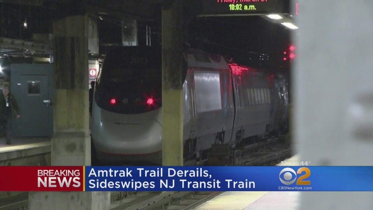 Amtrak Acela Clips NJ TRANSIT Train