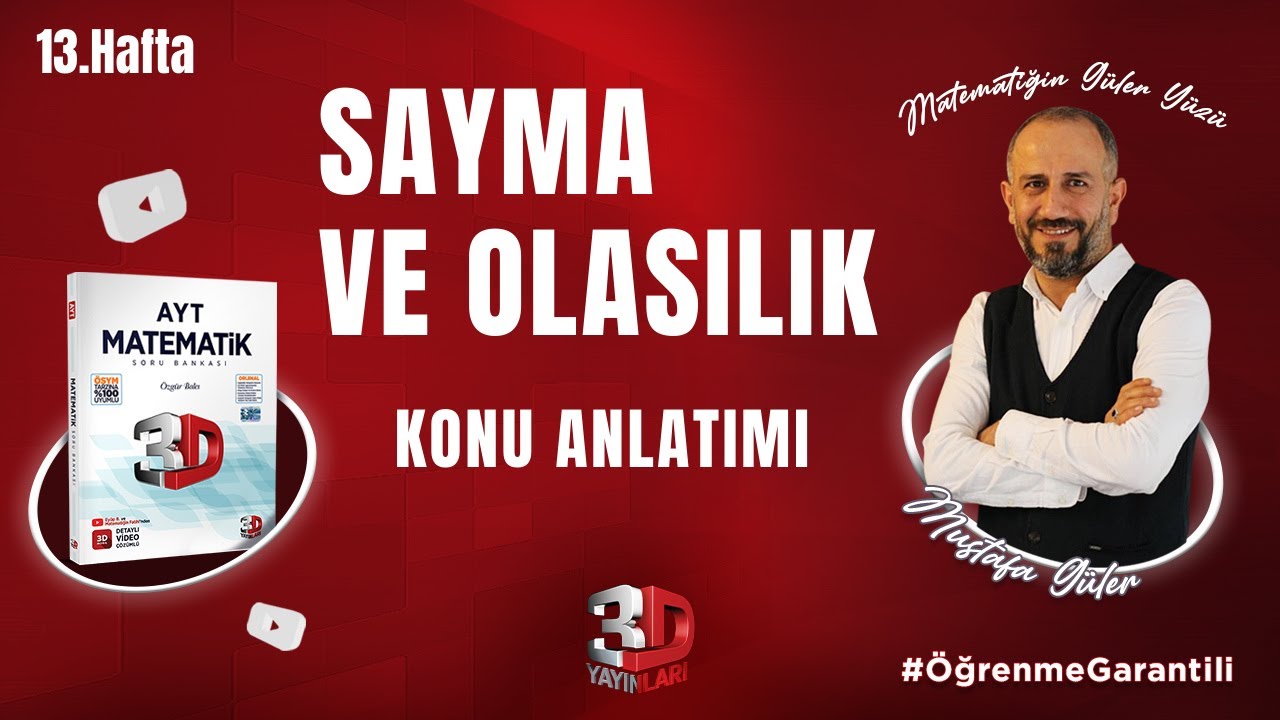 Sayma ve  Olasılık | Tek Video | 3D Kamp 13.Hafta | PDF  ve Kamp Bitti #kampınsonvideosu