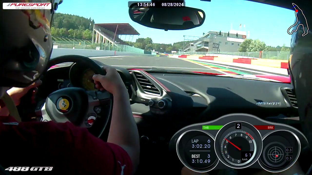Ferrari 488 GTB onboard Spa Francorchamps Puresport