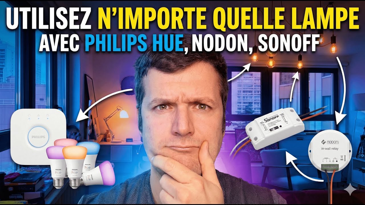 Utilise n'importe quelle lumière avec Philips Hue et des relais 💡