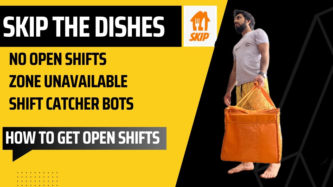 Как найти свободные смены в приложении доставки Skip the Dishes (Канада) #skipthedishes