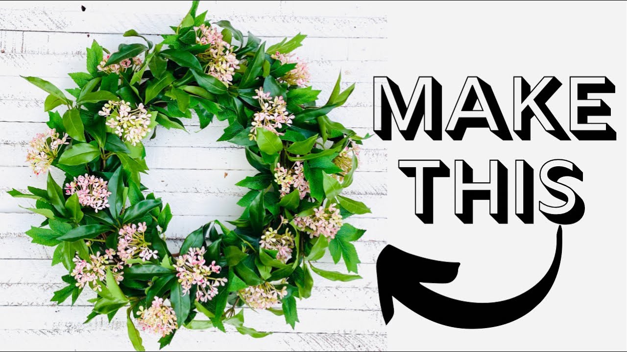 EASY DIY SPRING WREATH/ How to make an easy spring wreath #wreathmaking