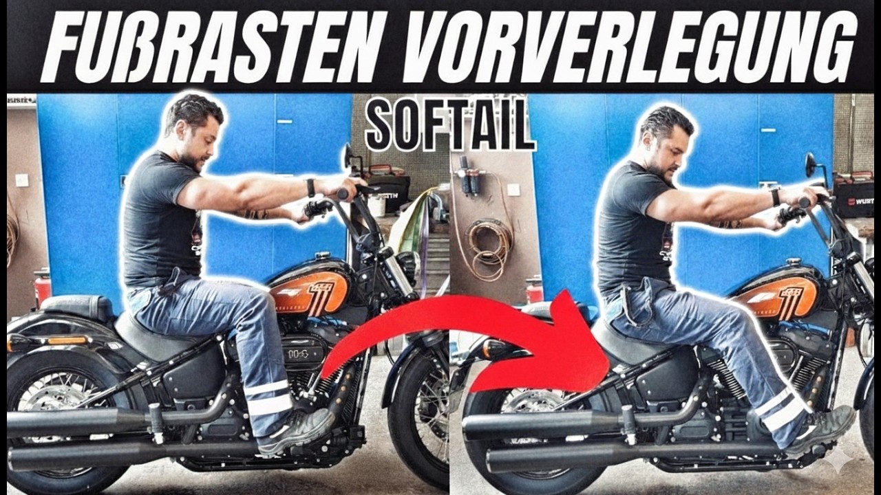 Harley Davidson Street Bob 114 Softail - Fußrasten Vorverlegung - Tutorial