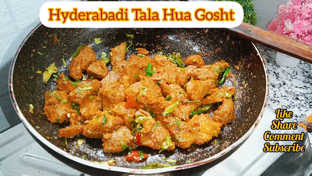 Hyderabadi Talewa Gosht Recipe 😋 | Authentic Street Style Talewa Gosht | Easy Mutton Recipe
