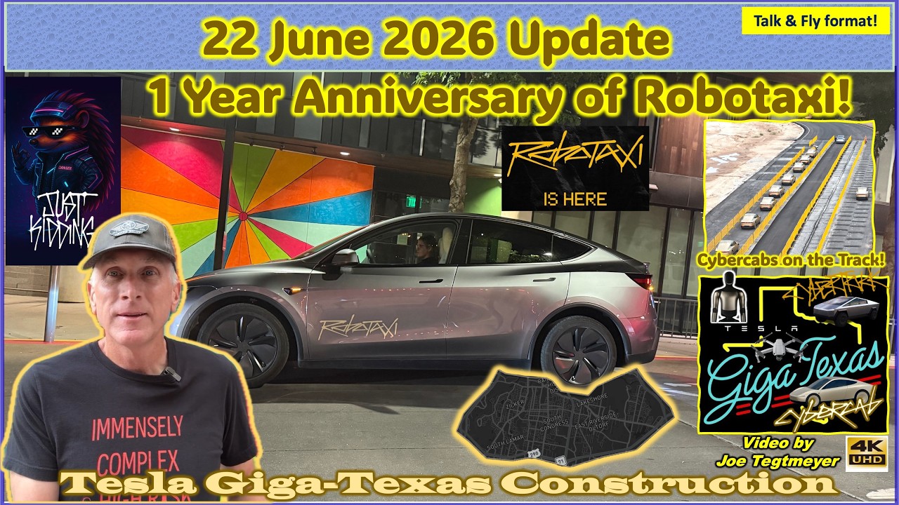 Тест-драйв 15 Cybercab! Прогресс на заводе Optimus и фабрике чипов! Обновление Giga Texas от 22 и...