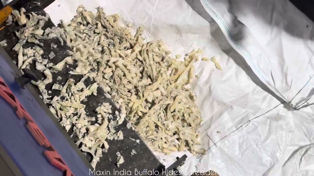 Buffalo Hides Shredder, Cattle Hides Shredder, Dead Animal Hides Shredder, #cattlehidesshredding