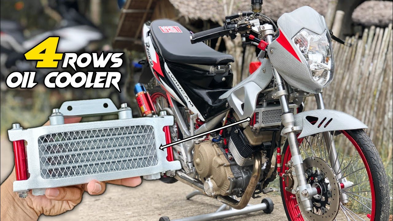 Universal Oil Cooler installed on Raider 150