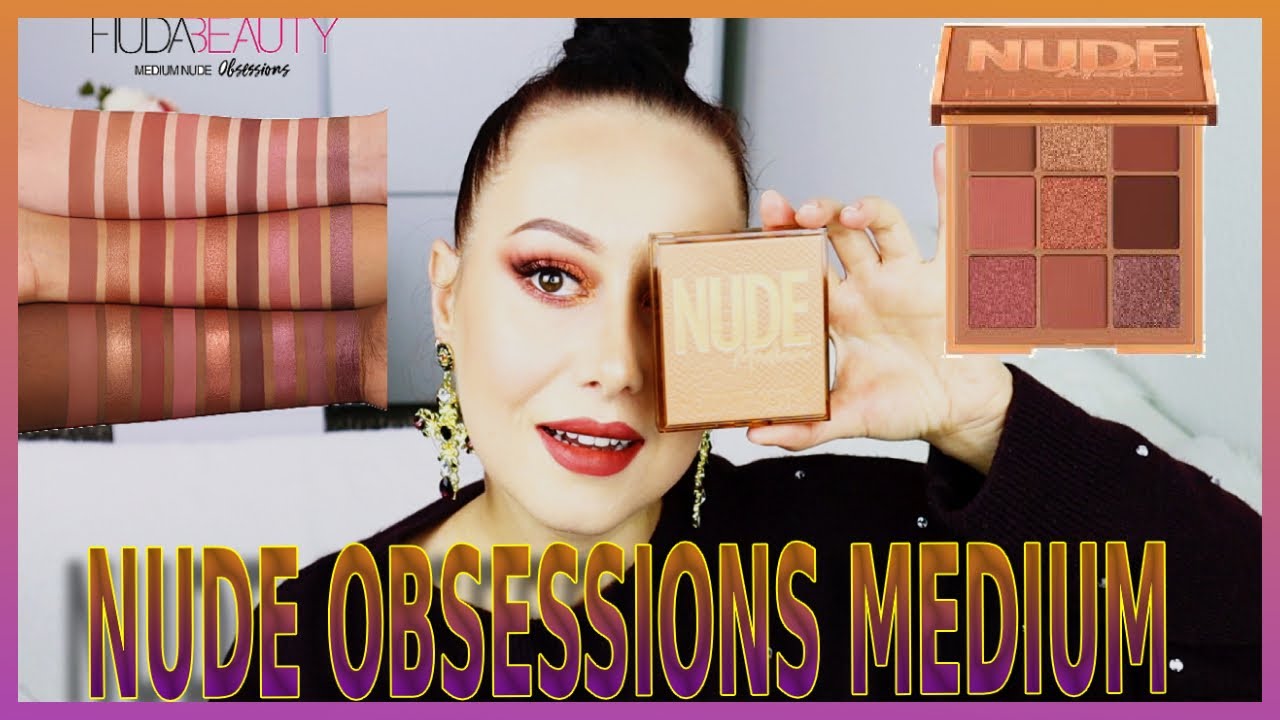 ОБЗОР МИНИ ПАЛЕТКИ HUDA BEAUTY NUDE  OBSESSIONS MEDIUM 🔥  СВОТЧИ И СРАВНЕНИЕ