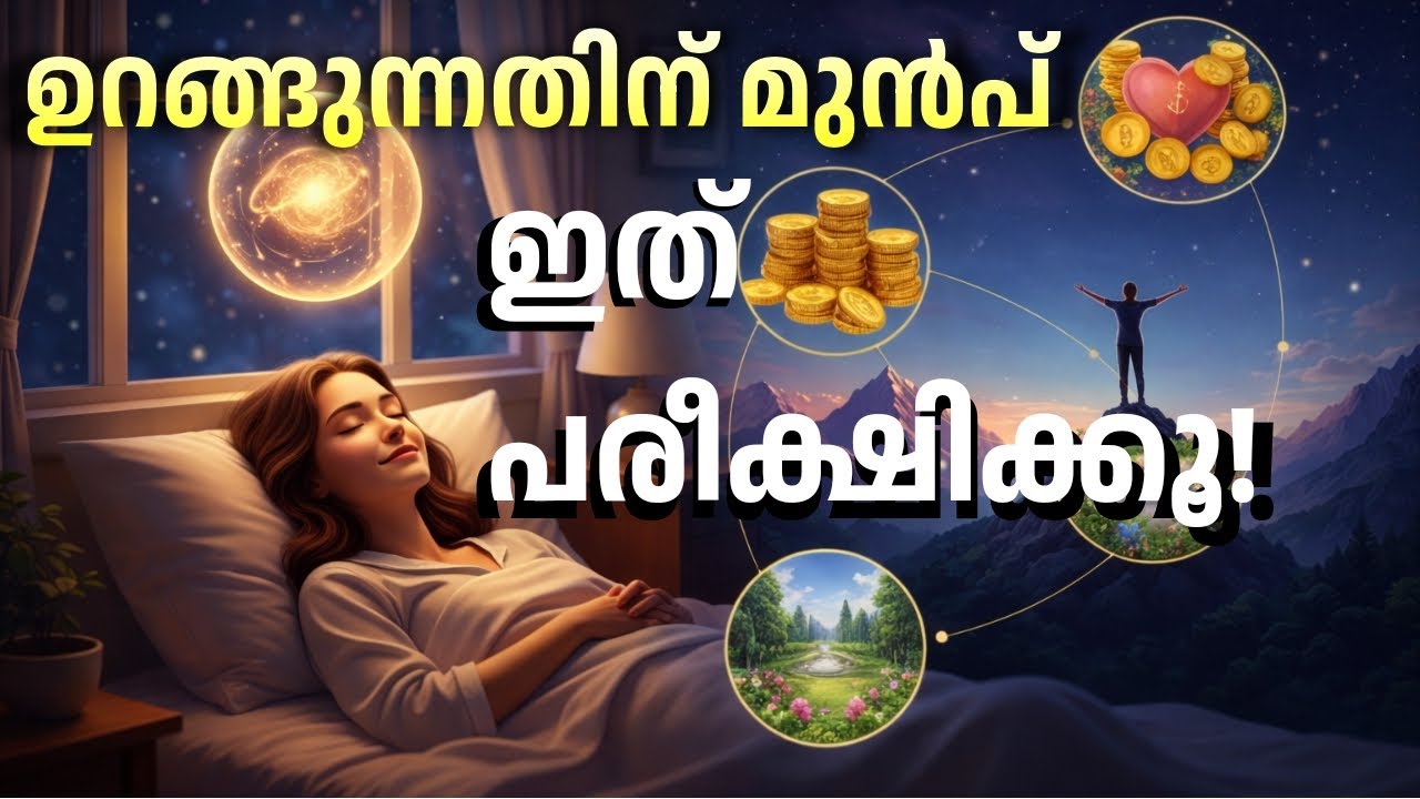 സമാധാനമായി ഉറങ്ങണോ? മനസ്സിലെ ടെൻഷൻ മാറ്റാൻ ഇതാ ഒരു മാജിക് വിദ്യ! 🧘‍♀️ Manifest your dreams🔥