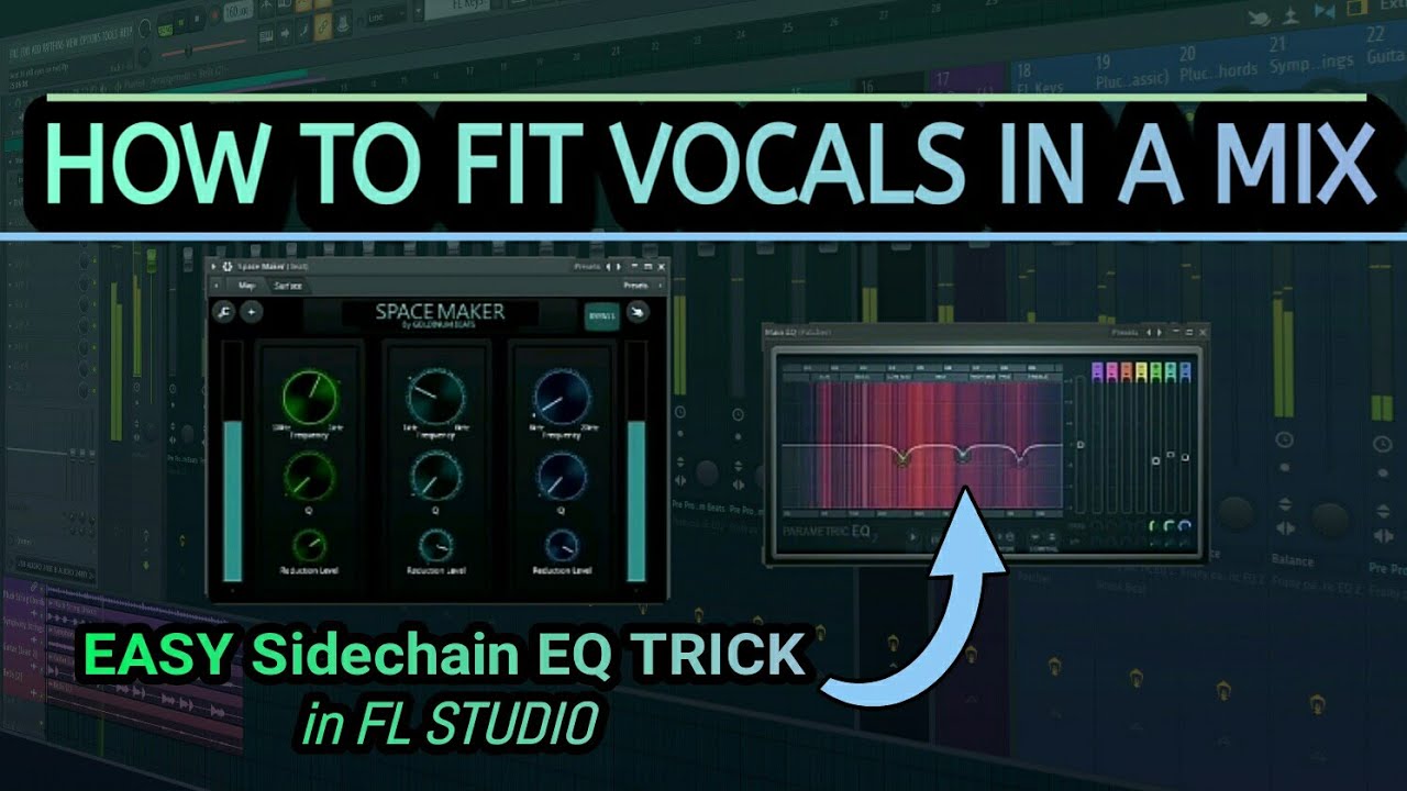 How To Fit Vocals in a Mix FL Studio | Sidechain EQ Trick in fl studio
