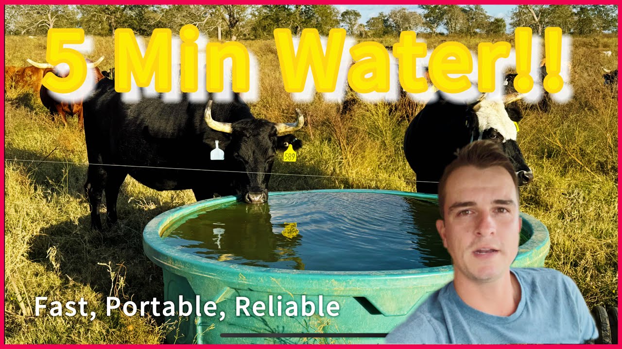 Water 200+ Cows with 1 Mobile Trough [Ranch Water System Design]