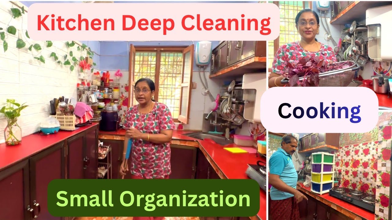Kitchen Deep Cleaning | Kitchen Arrangements | Lunch Preparation || Liji&rsquo;s Vlogs