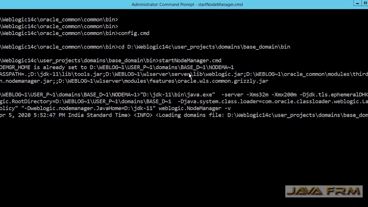 Oracle WebLogic Server 14c (14.1.1.0) Installation from Quick Installer on Windows using JDK 11