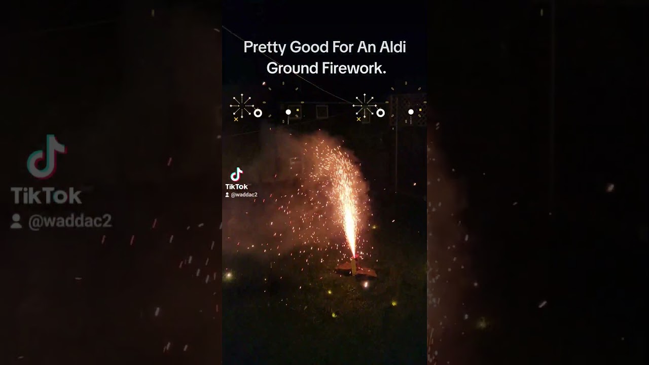 Aldi Ground Firework That Lasted Longer Than Expected. NOT BAD.