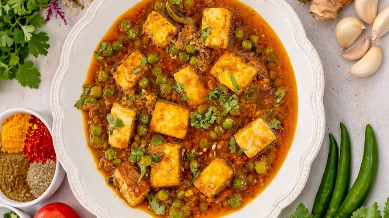 Restaurant Style Matar Paneer | आसान और क्रीमी मटर पनीर रेसिपी | Dhava style matar paneer recipe