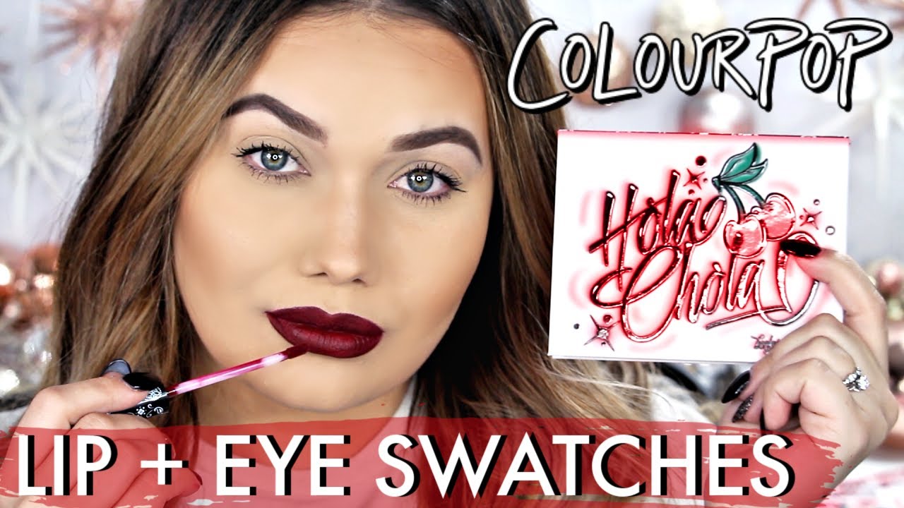 BECKY G x COLOURPOP Hola Chola EYE + LIP SWATCHES!
