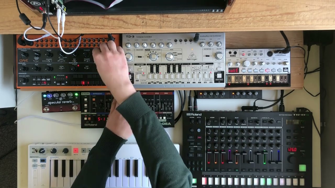 Dark Light Live Ft TR8-S, JU-06A, Crave, TD-3 Volca Bass & Modular
